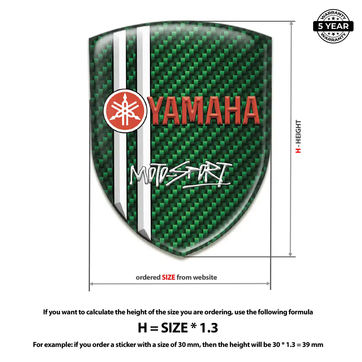 Yamaha Emblem Logo Badge Vortex Series
