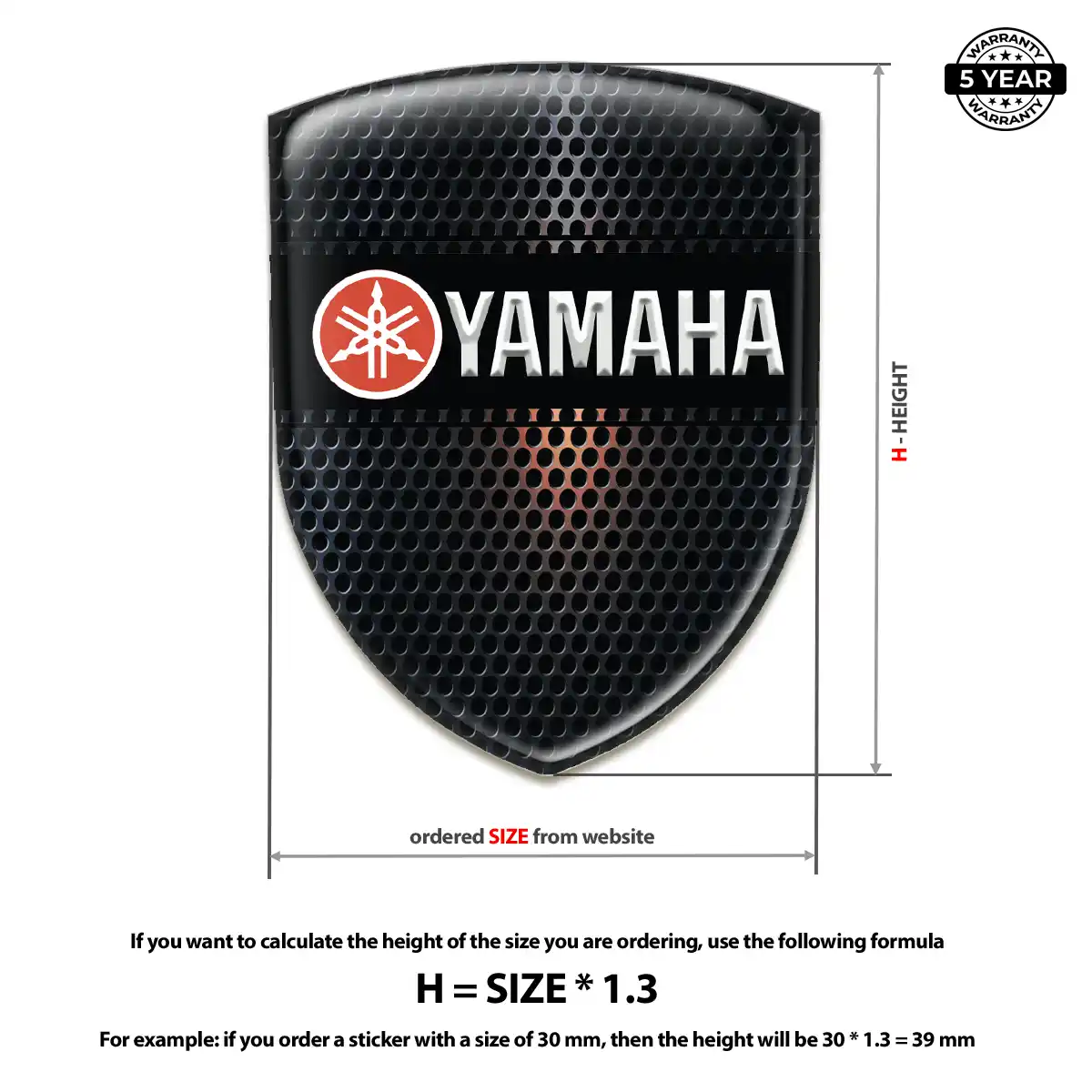 Yamaha Emblem Logo Elite Finish