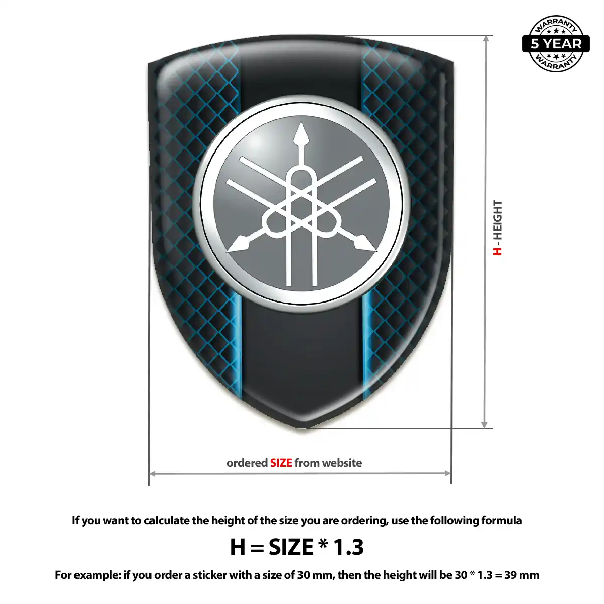 Yamaha Emblem Logo Resin Elite