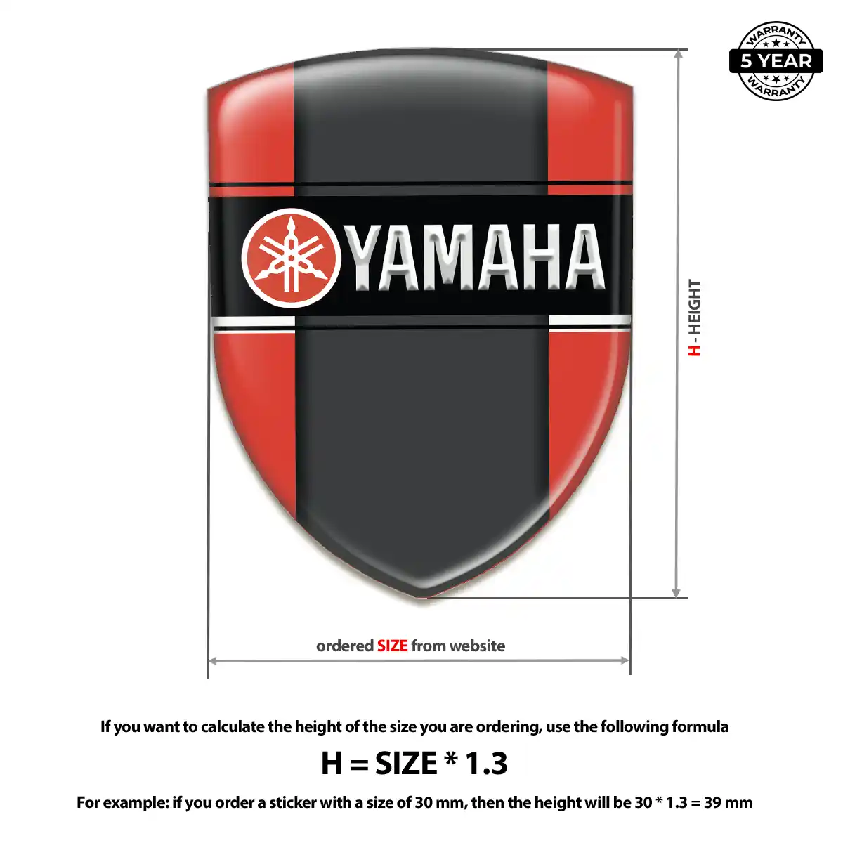 Yamaha Emblem Shield Branded Line