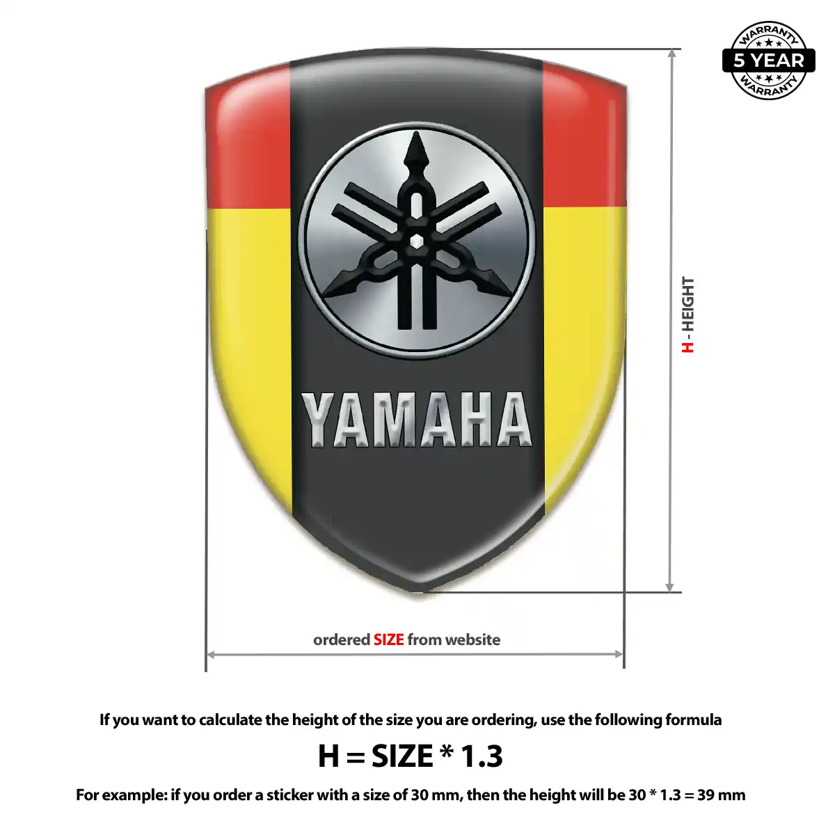 Yamaha Emblem Shield Outer Style
