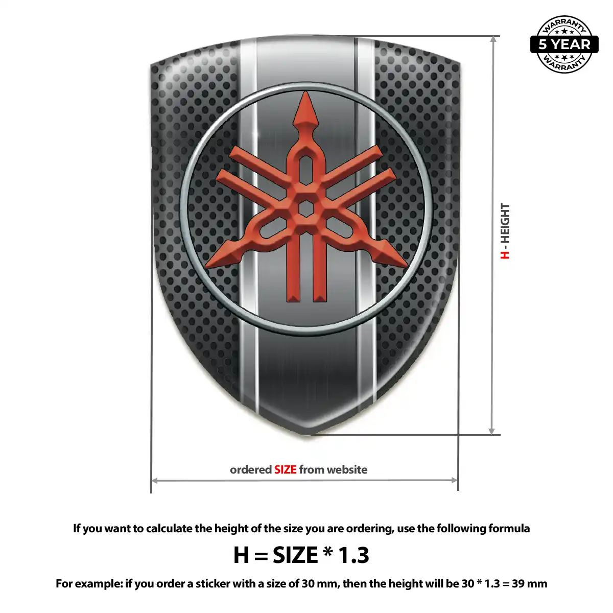 Yamaha Emblem Shield Prime Quality