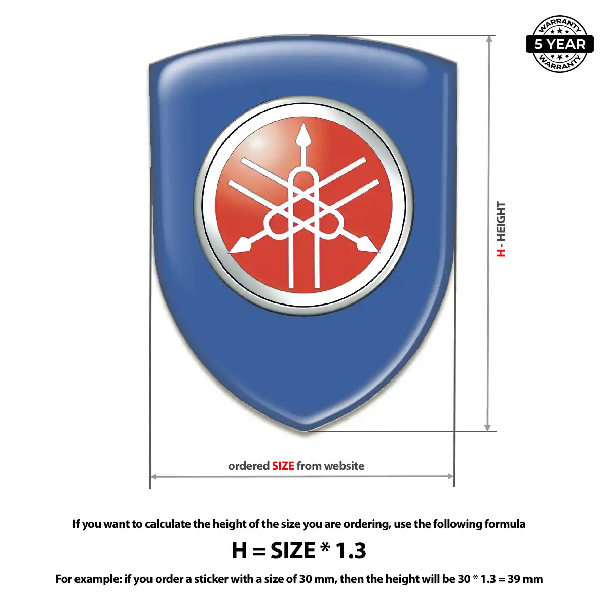 Yamaha Emblem Shield Resin Elite