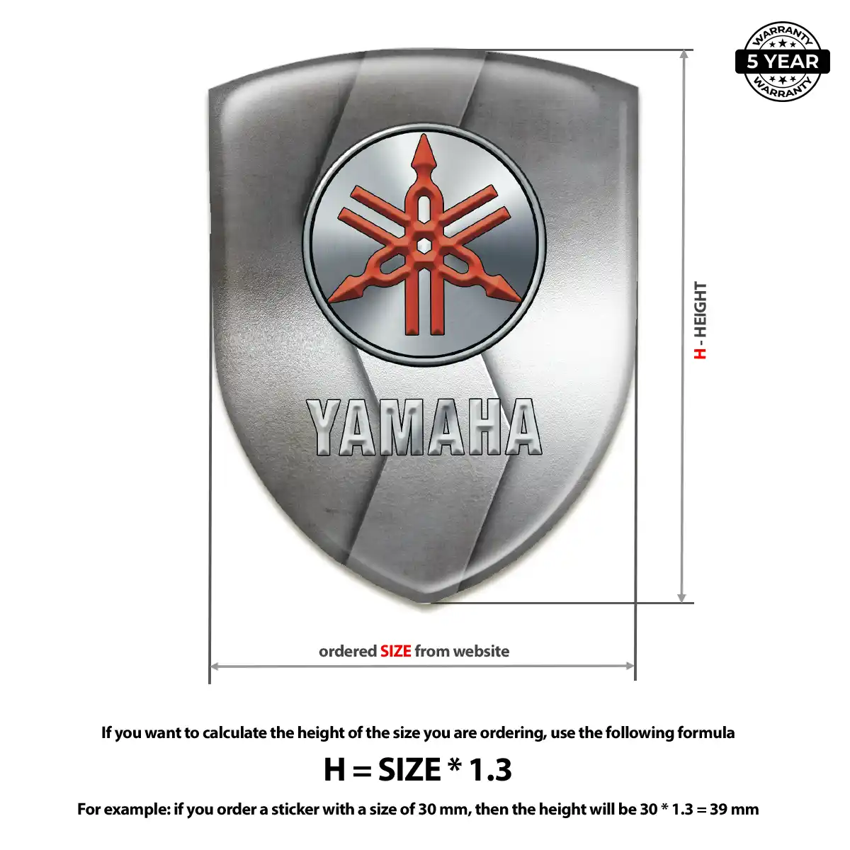 Yamaha Emblem Shield Sleek Style