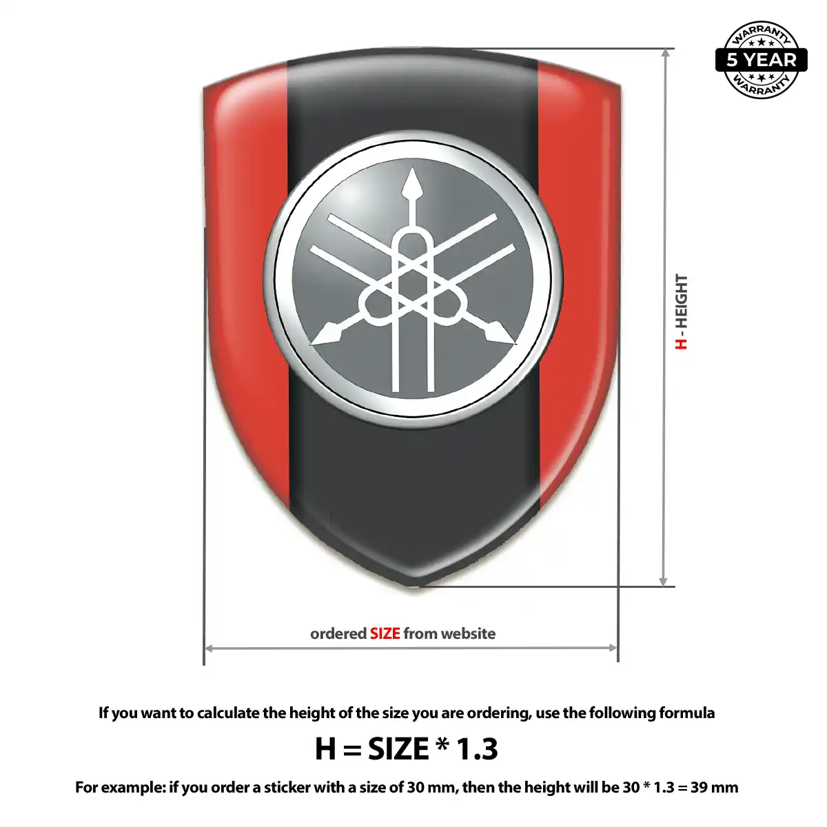Yamaha Epoxy Domed Sticker Deluxe Edition