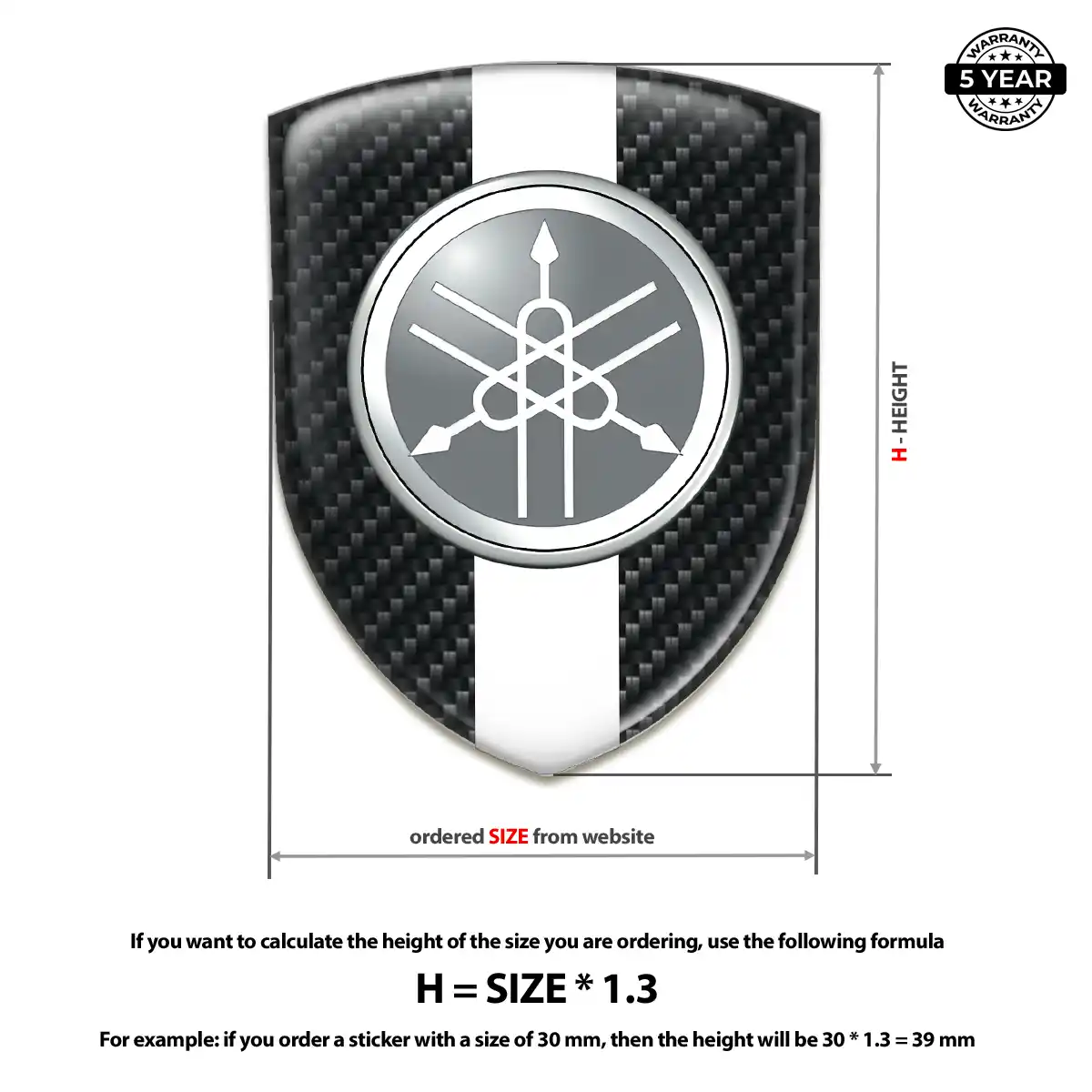 Yamaha Epoxy Domed Sticker Marked Edition