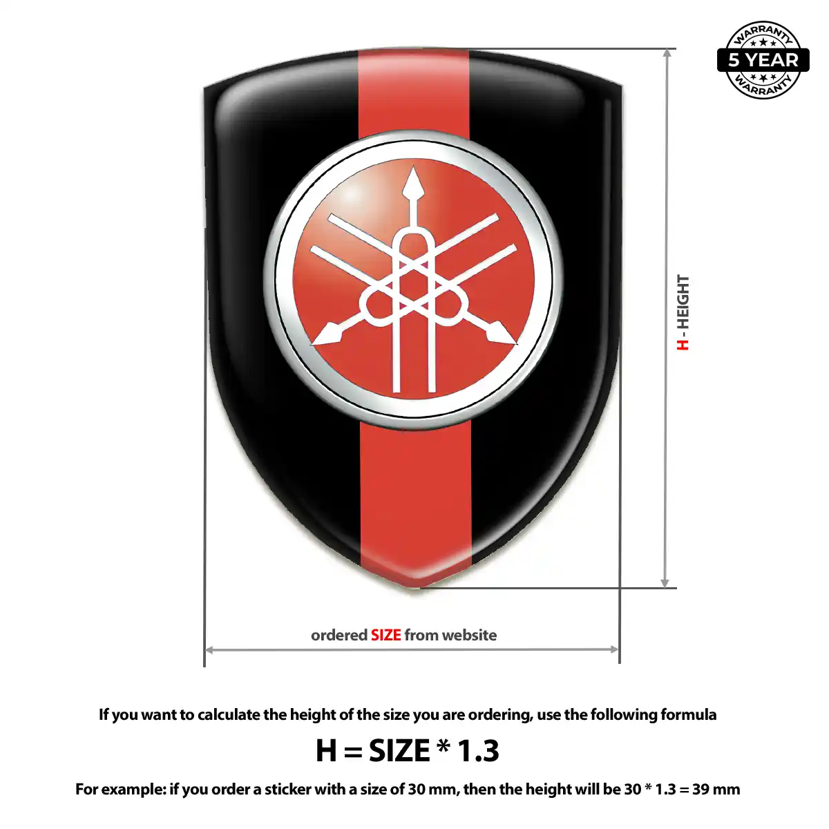 Yamaha Epoxy Domed Sticker Prestige Line