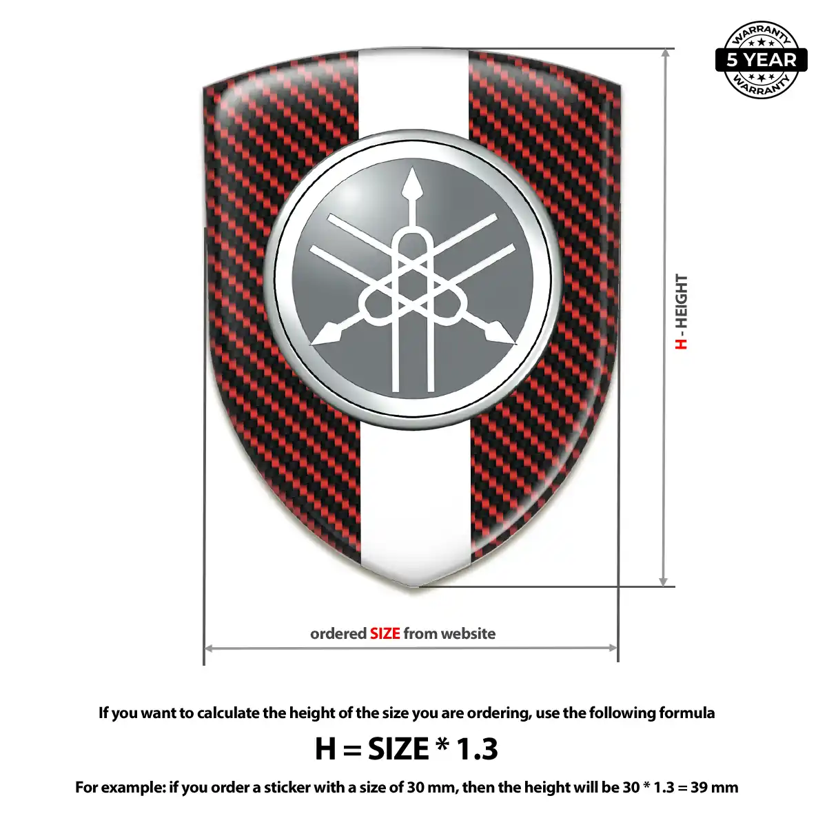 Yamaha Epoxy Domed Sticker Signature Edition