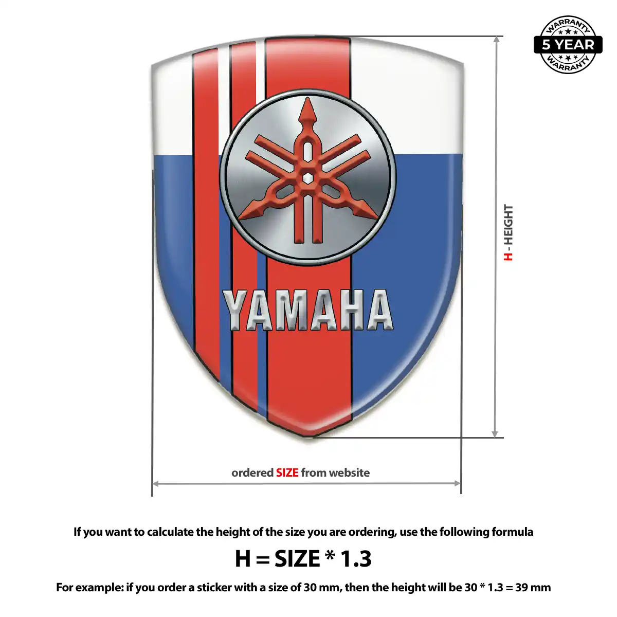 Yamaha Epoxy Domed Sticker Sport Tuning