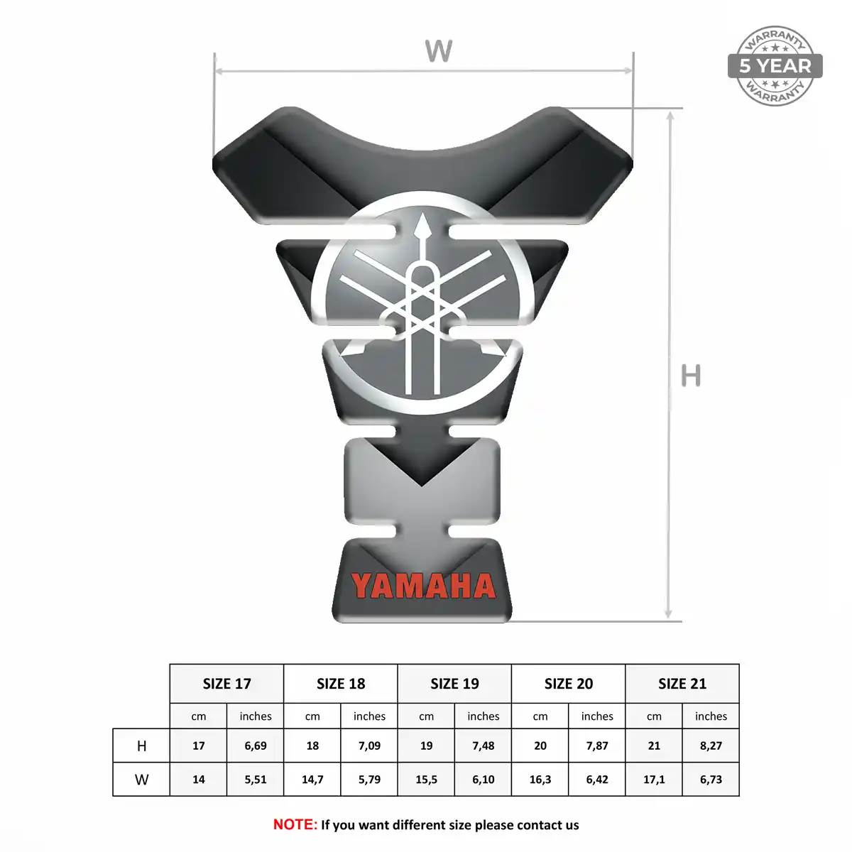 Yamaha Fuel Tank Pad Refined Design