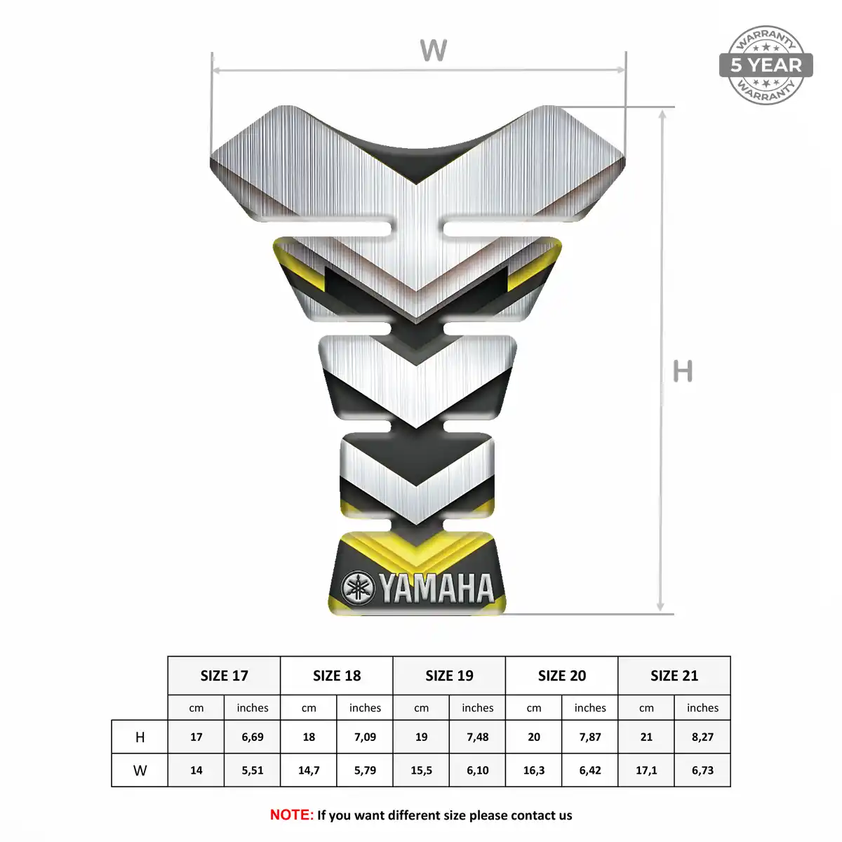 Yamaha Gas Tank Pad Elite Finish