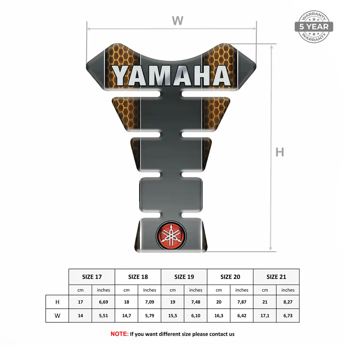 Yamaha Gas Tank Pad Prime Quality