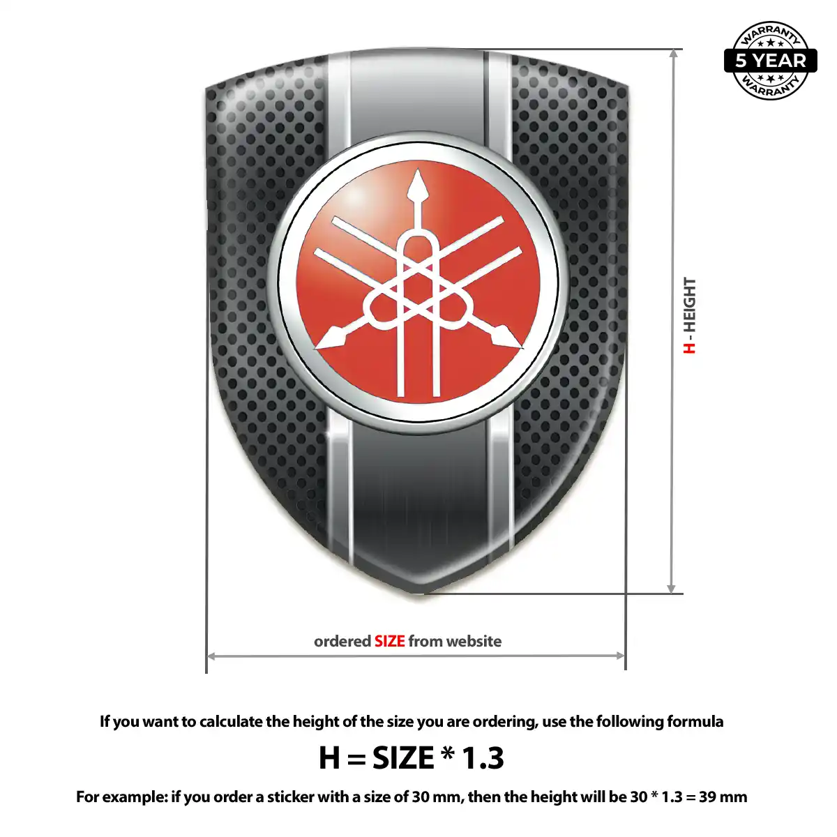 Yamaha Gel Badge Sticker Cabin Style