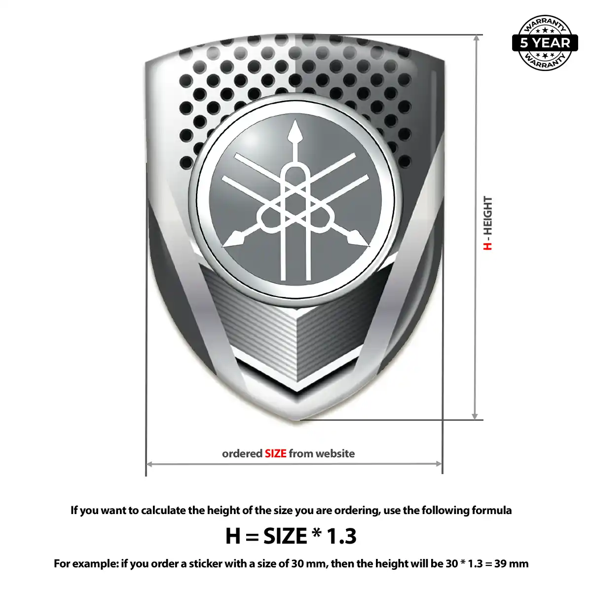 Yamaha Gel Badge Sticker Deluxe Edition
