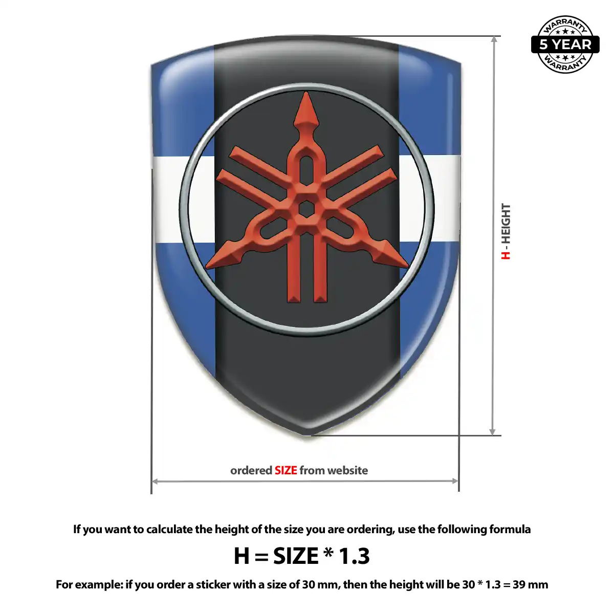Yamaha Gel Badge Sticker Elite Edition