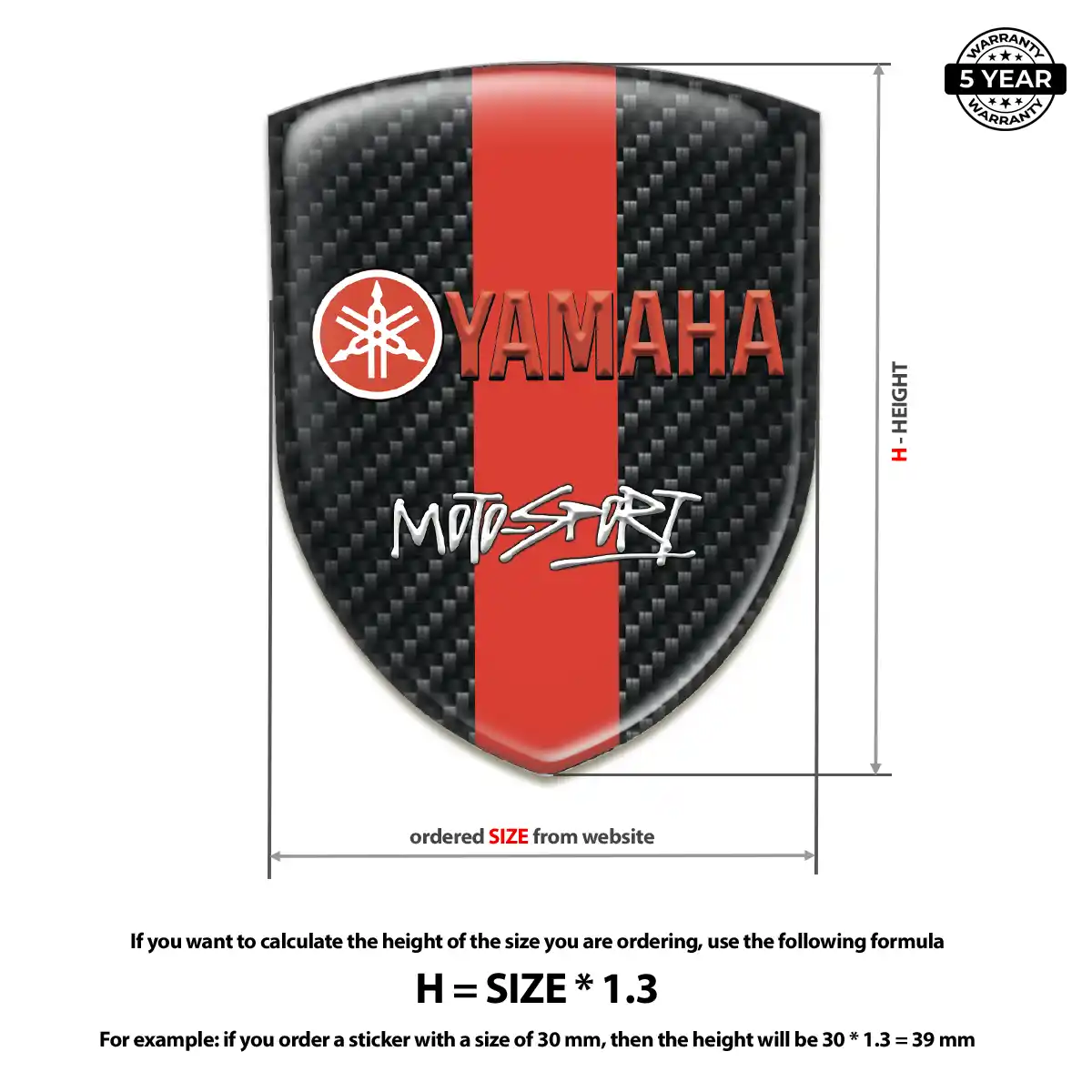Yamaha Gel Badge Sticker Marked Edition
