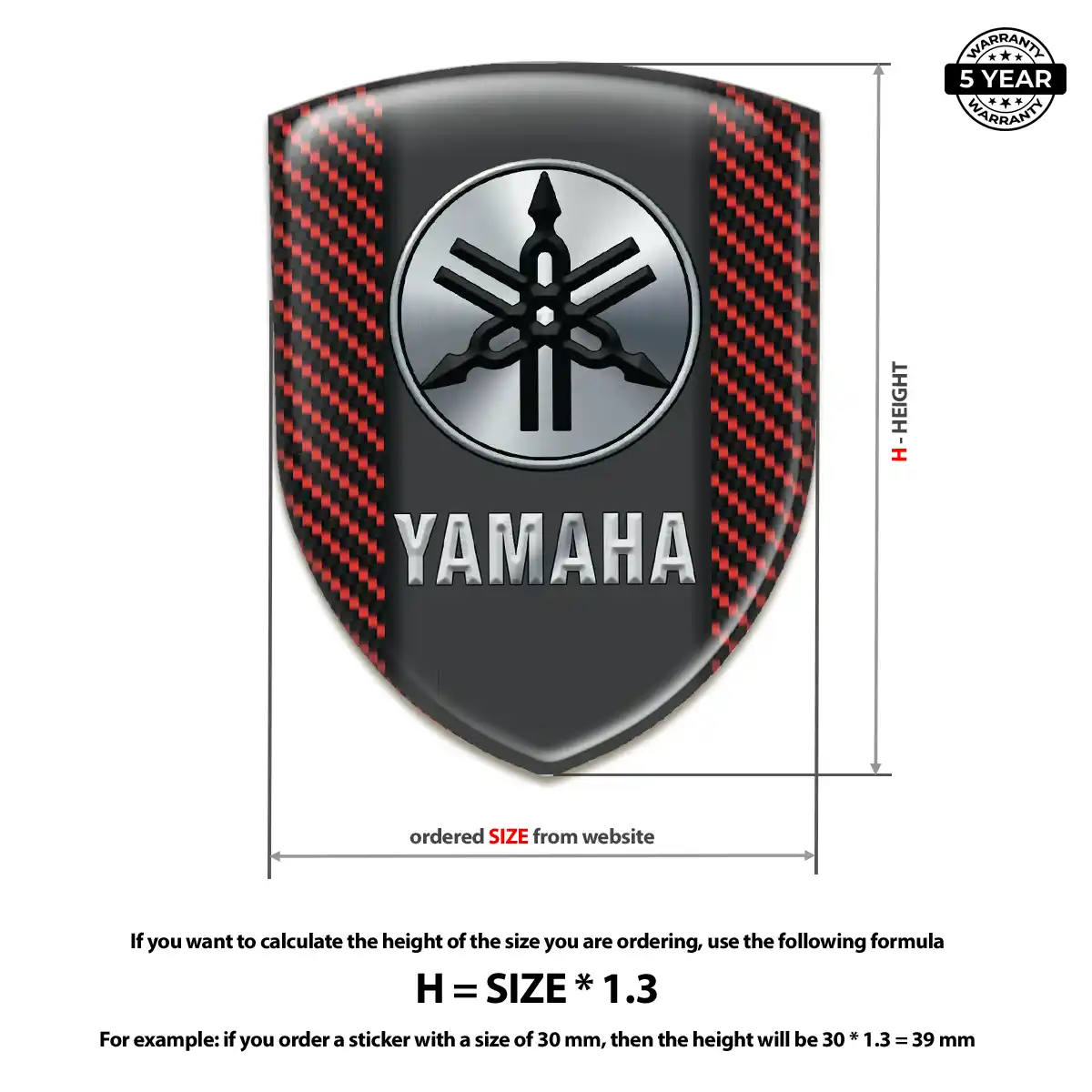 Yamaha Gel Badge Sticker Noble Edition
