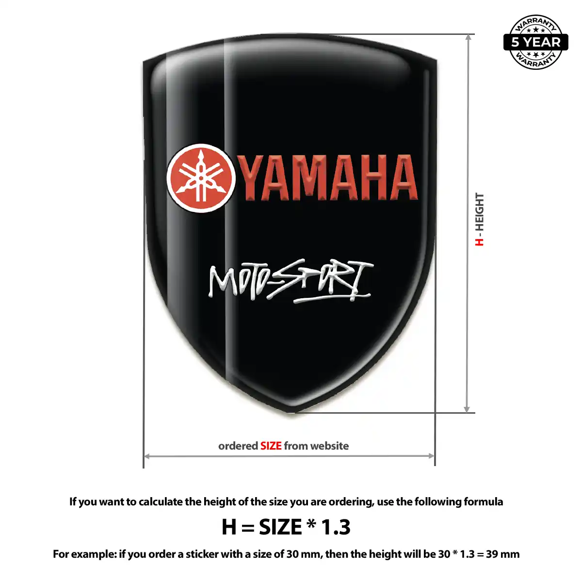 Yamaha Gel Badge Sticker Opulent Line