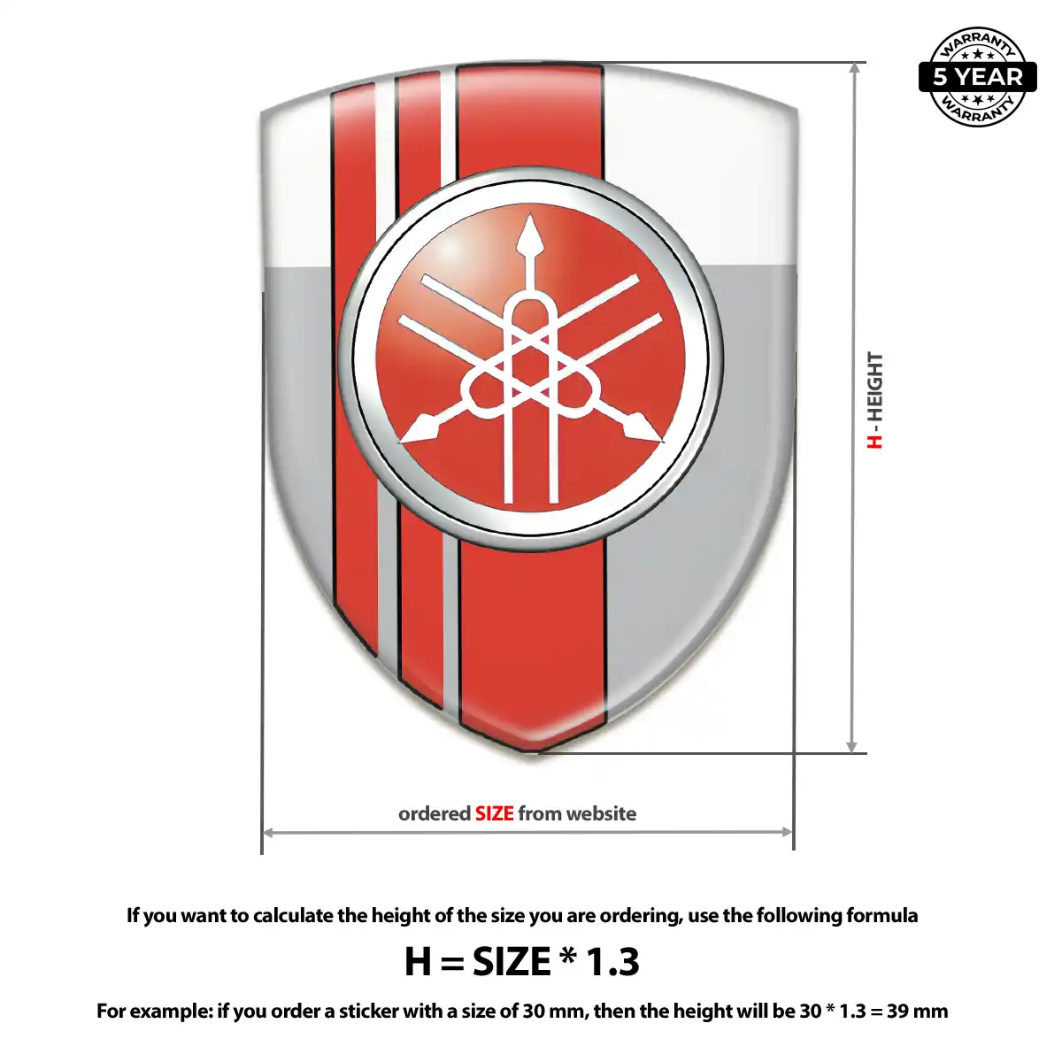 Yamaha Gel Badge Sticker Outer Style