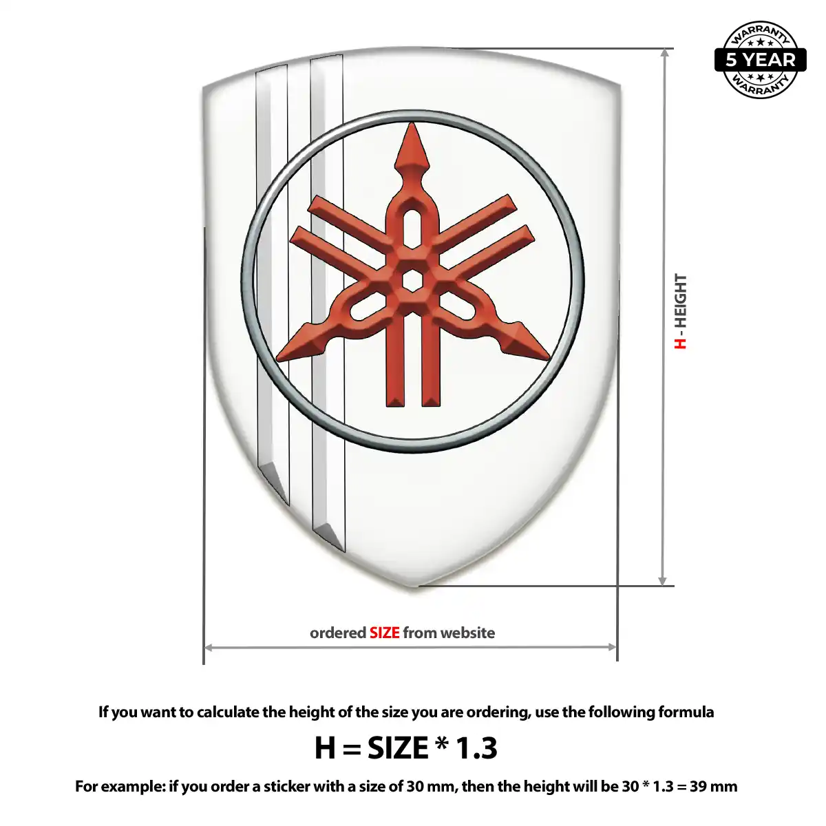 Yamaha Gel Badge Sticker Prime Quality