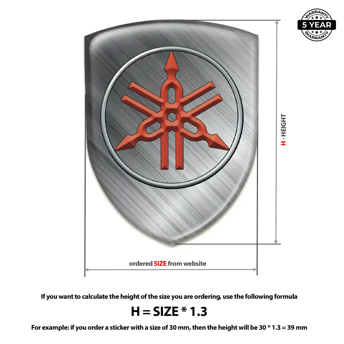 Yamaha Gel Badge Sticker Refined Design