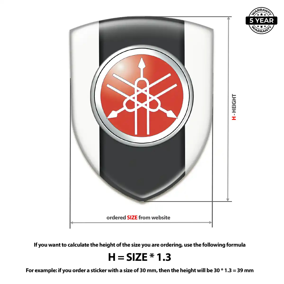 Yamaha Gel Badge Sticker Signature Grade