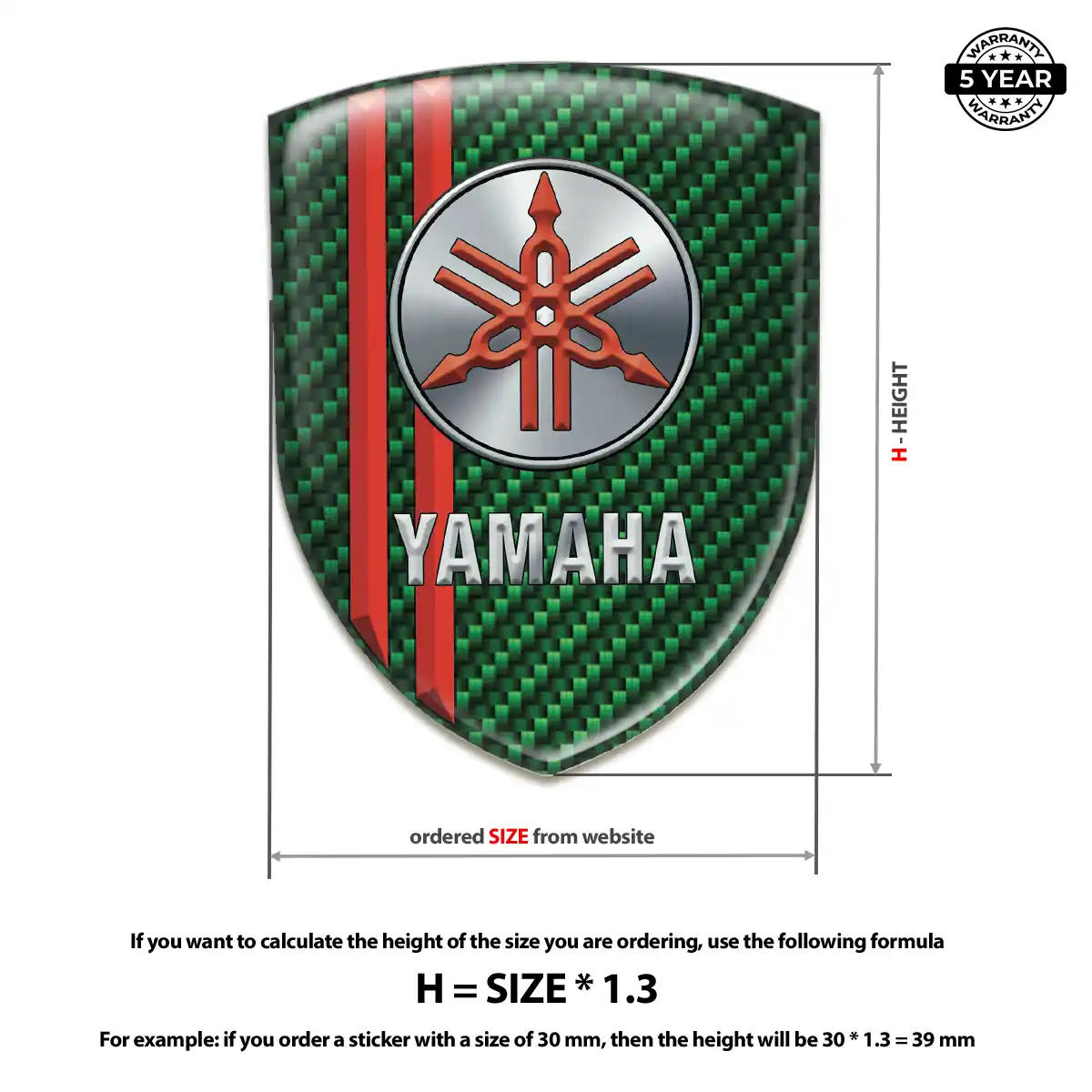 Yamaha Gel Badge Sticker Sleek Style