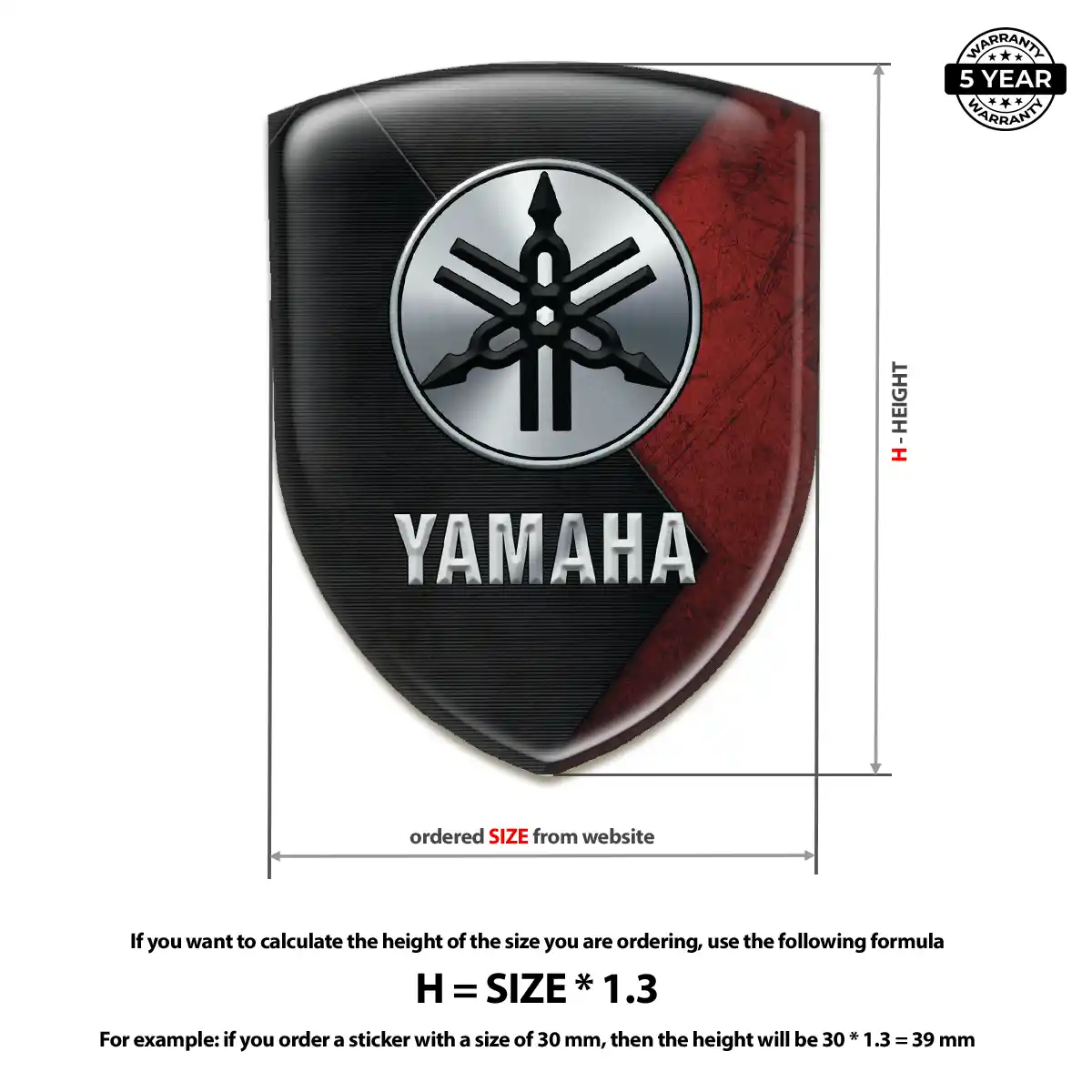 Yamaha Gel Badge Sticker Sport Tuning