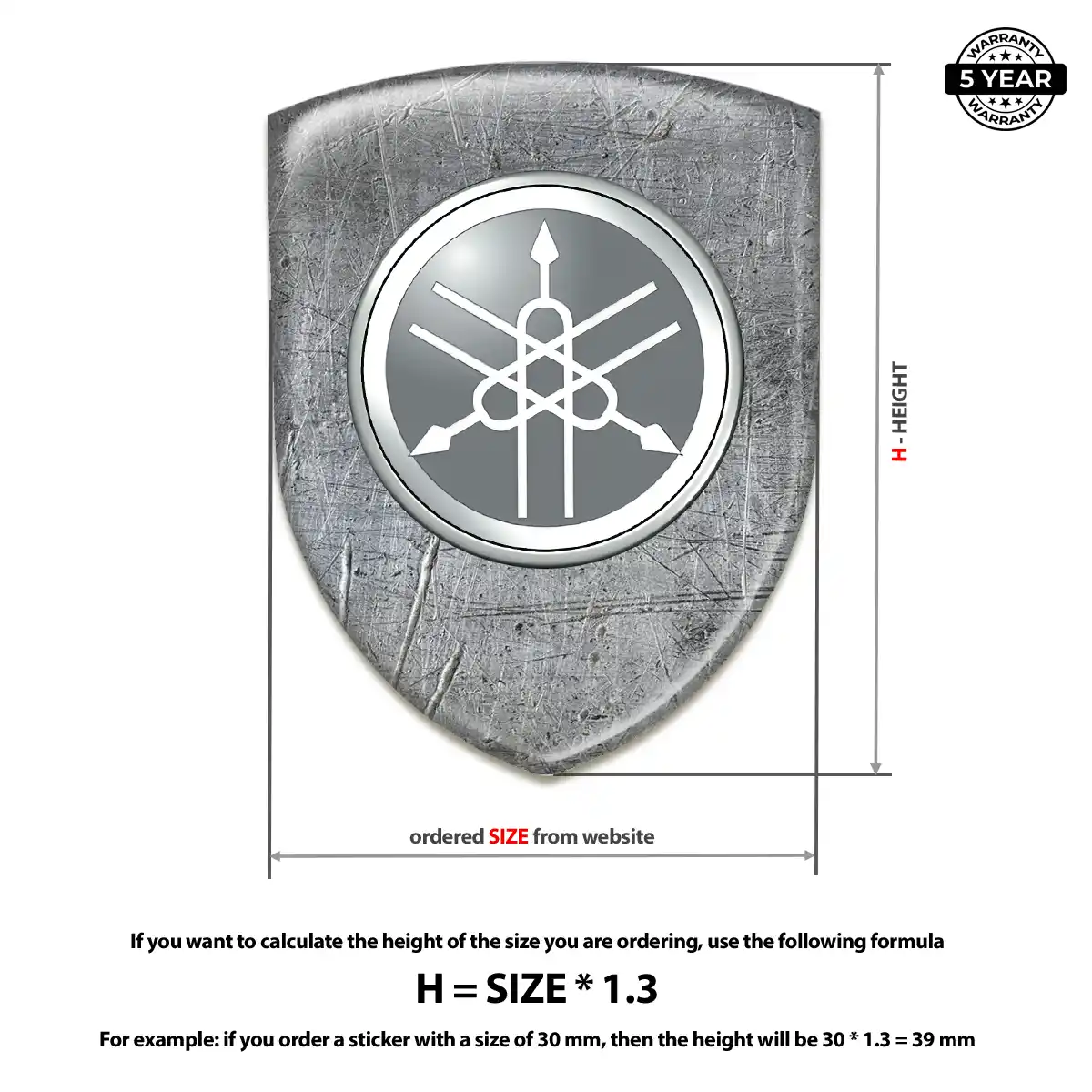 Yamaha Gel Badge Sticker Street Tuning