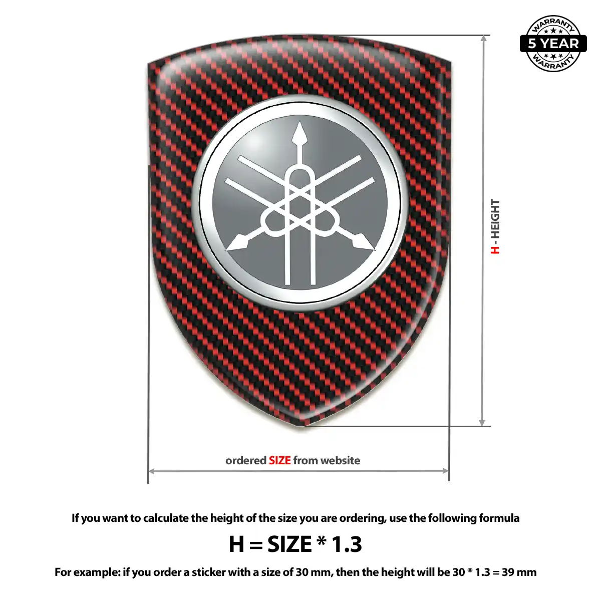 Yamaha Gel Badge Sticker Superior Craft