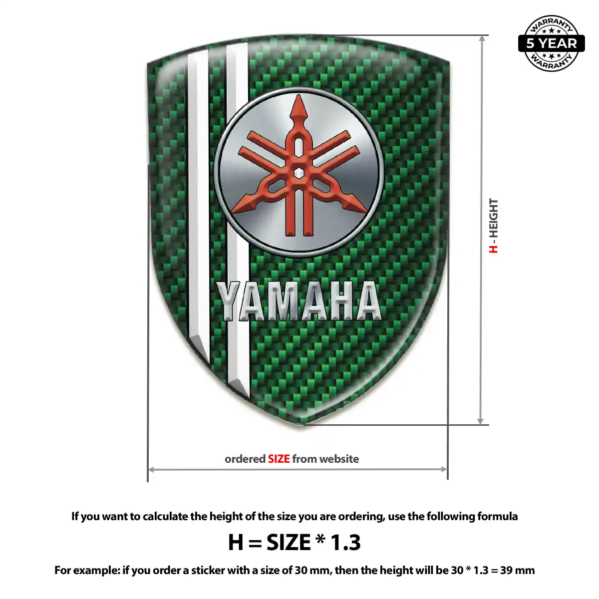 Yamaha Gel Emblem Sticker Auto Tuning