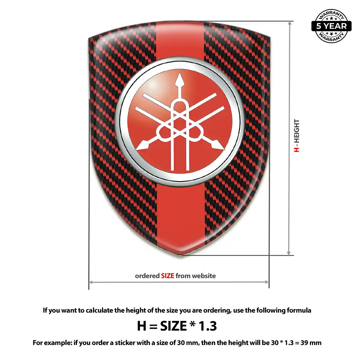 Yamaha Gel Emblem Sticker Deluxe Edition