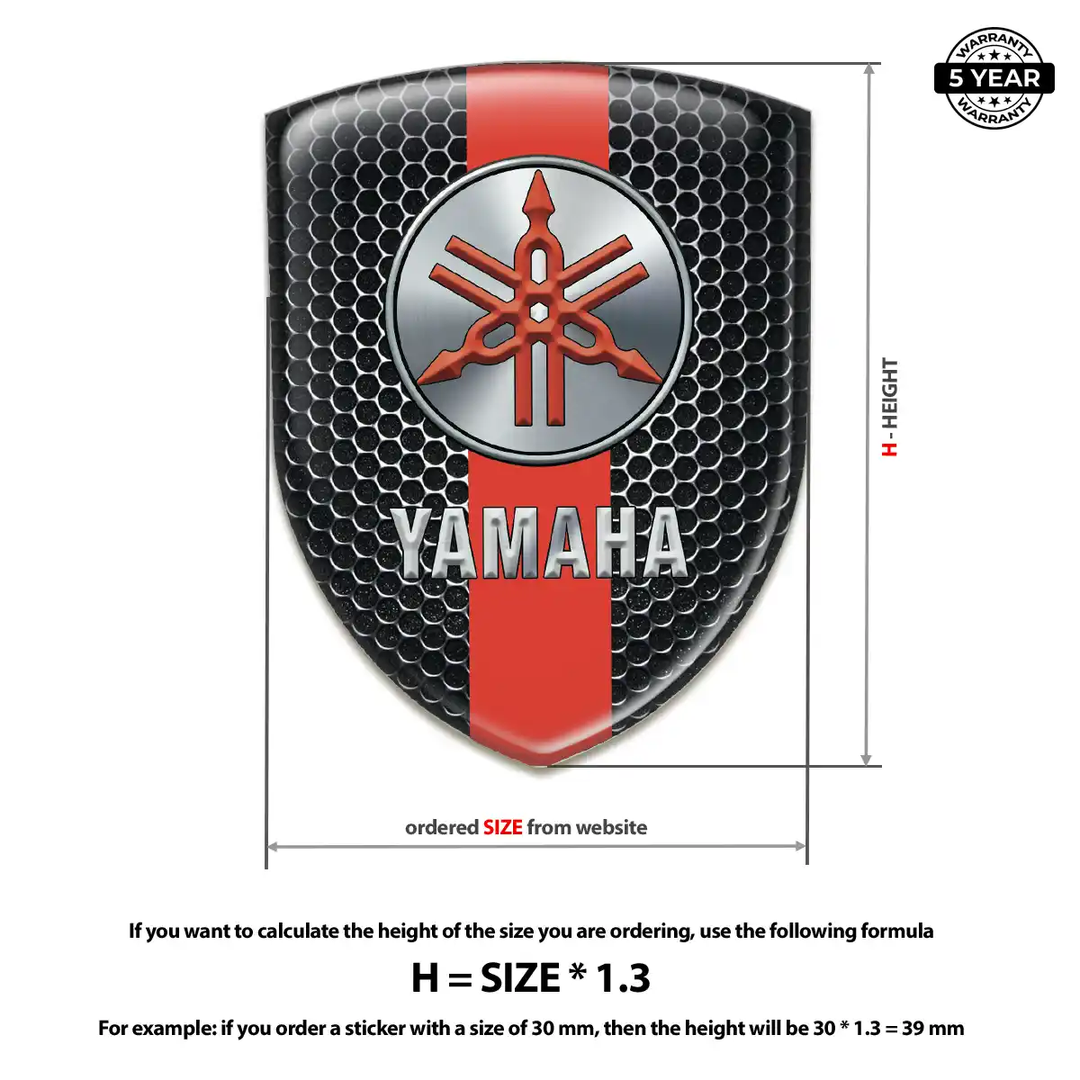 Yamaha Gel Emblem Sticker Marked Edition