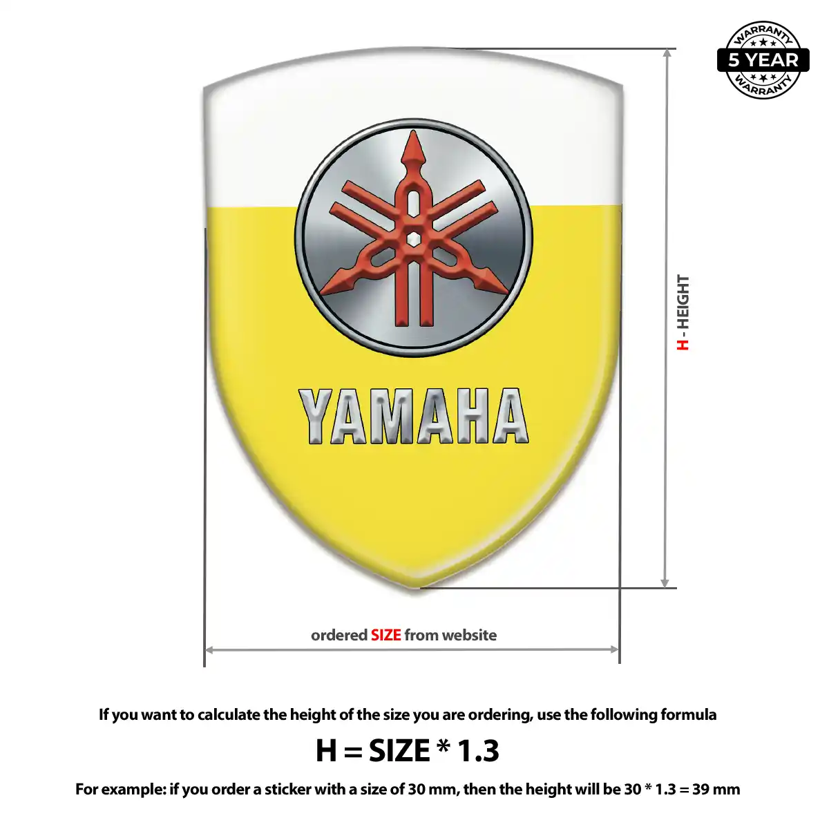 Yamaha Gel Emblem Sticker Opulent Line