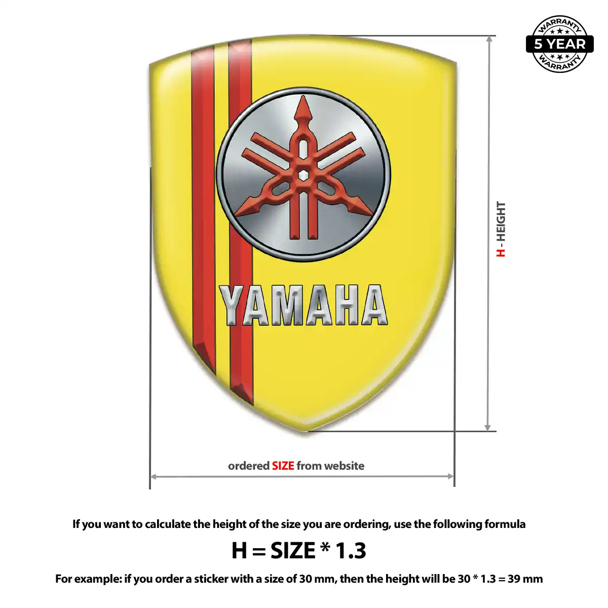 Yamaha Gel Emblem Sticker Performance Style