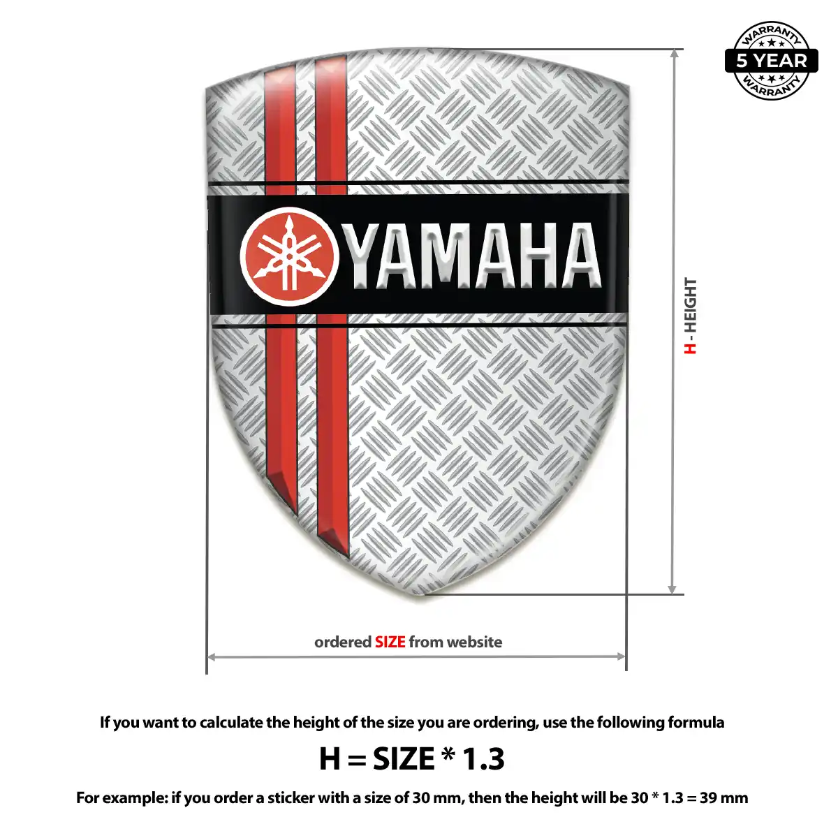 Yamaha Gel Emblem Sticker Prestige Line