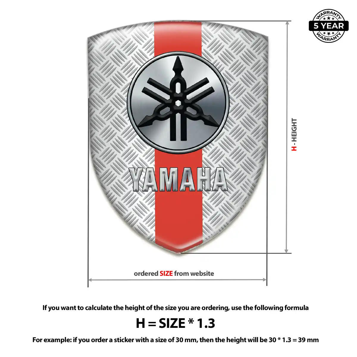Yamaha Gel Emblem Sticker Resin Elite