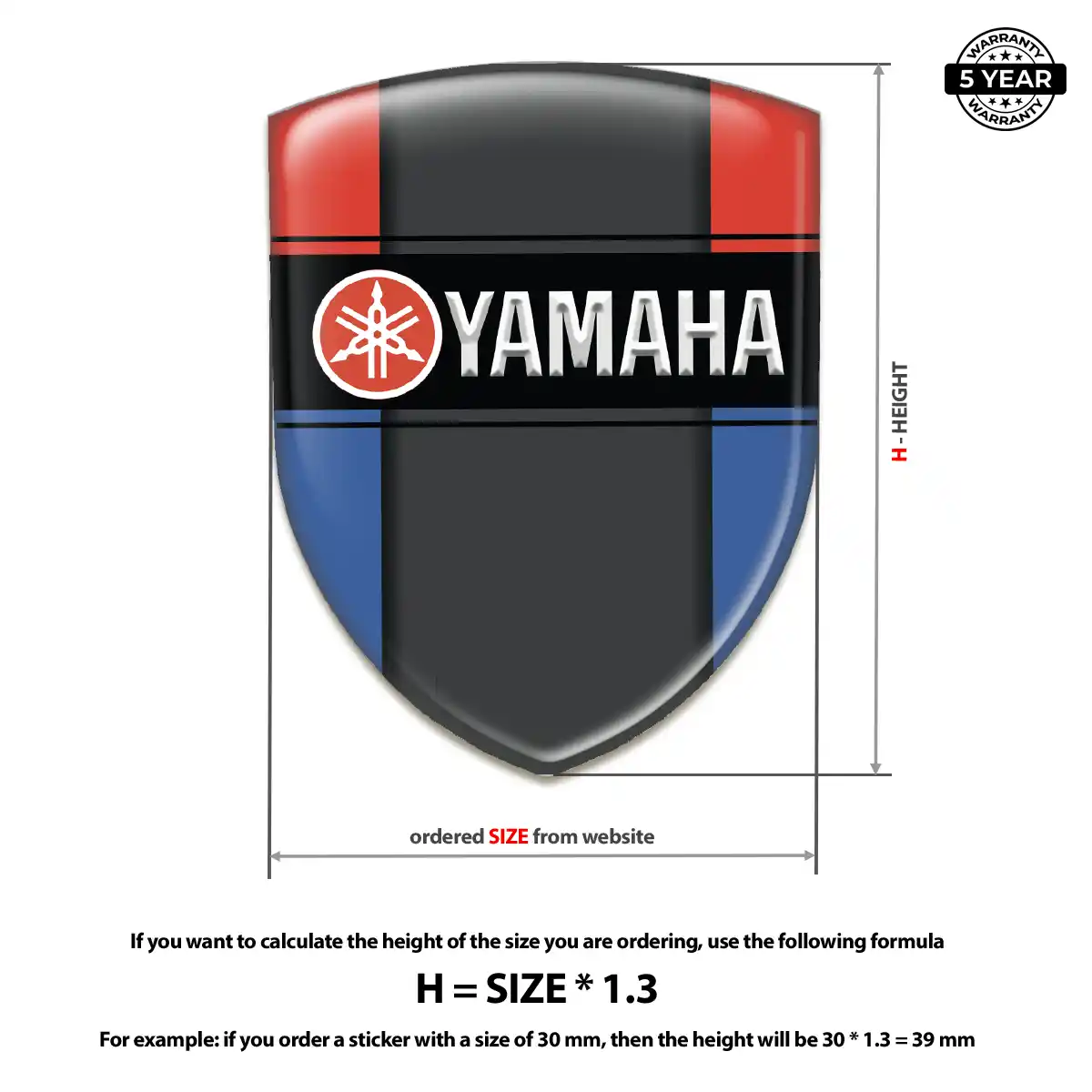 Yamaha Gel Emblem Sticker Sport Tuning
