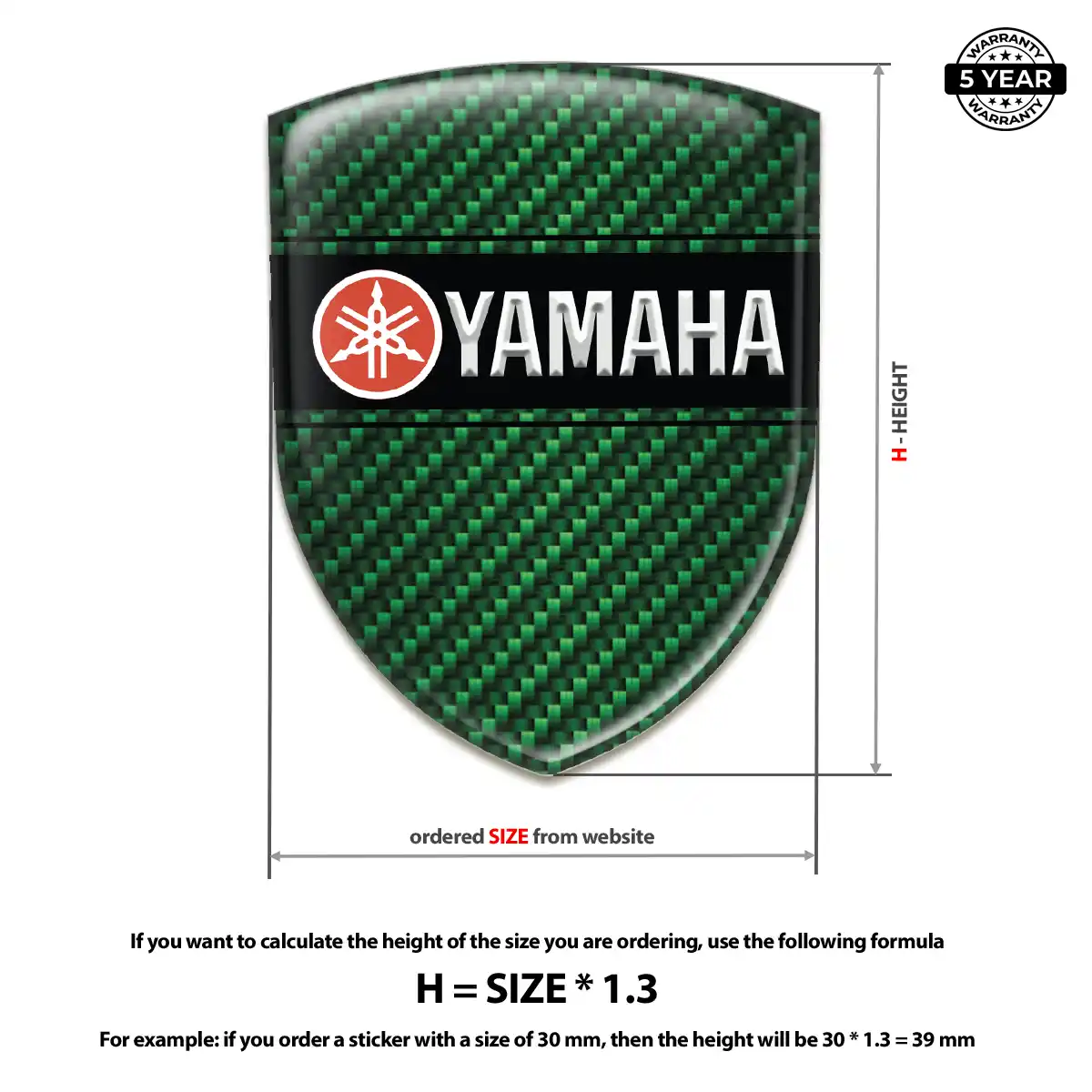 Yamaha Gel Emblem Sticker Street Tuning