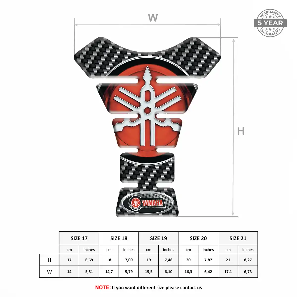 Yamaha Gel Tank Pad Elite Finish