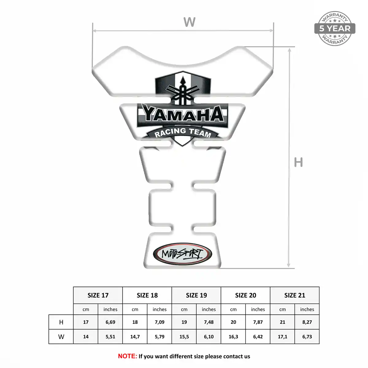 Yamaha Gel Tank Pad Prime Quality