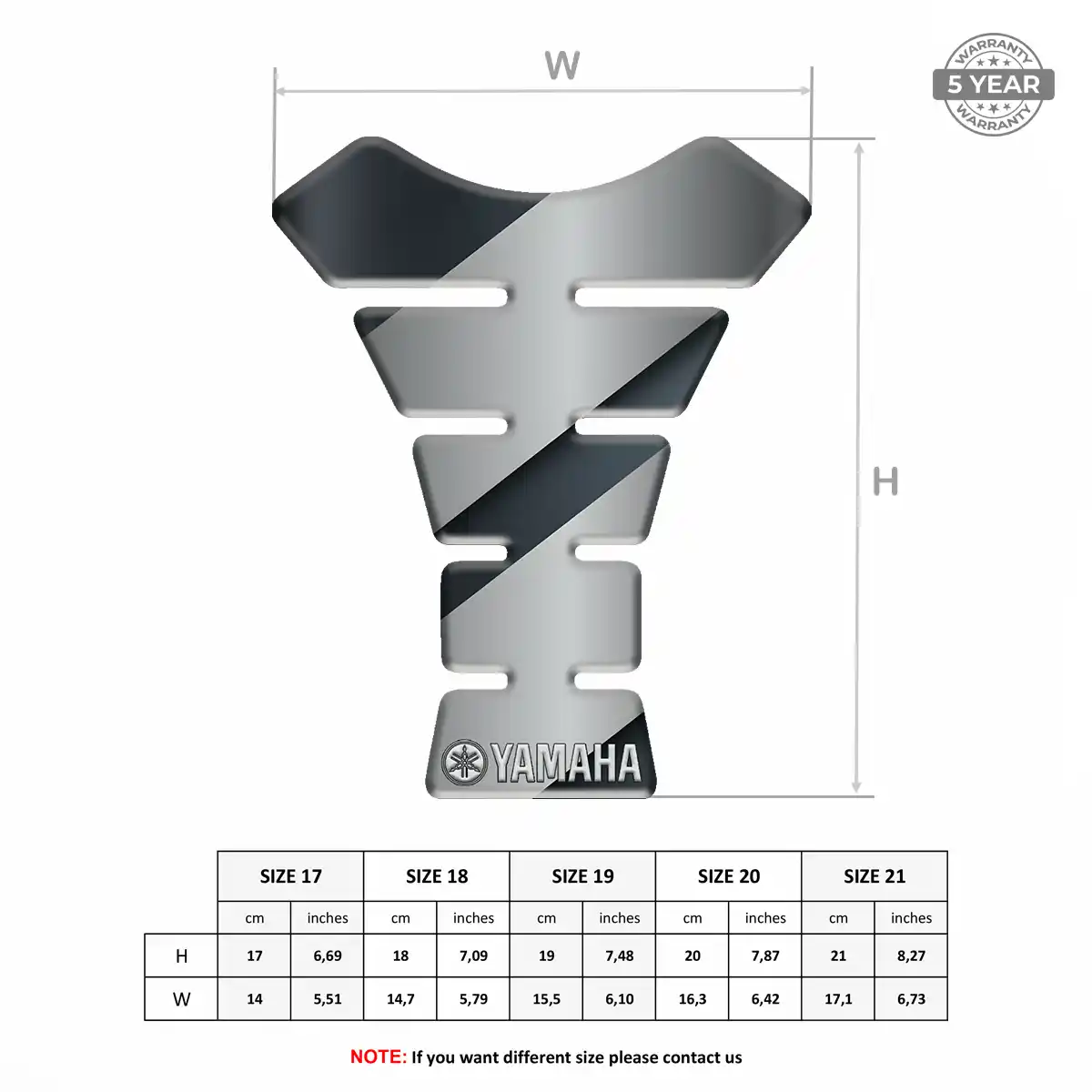 Yamaha Gel Tank Pad Sleek Style