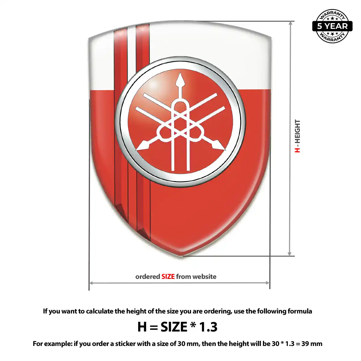 Yamaha Logo Badge Elite Finish
