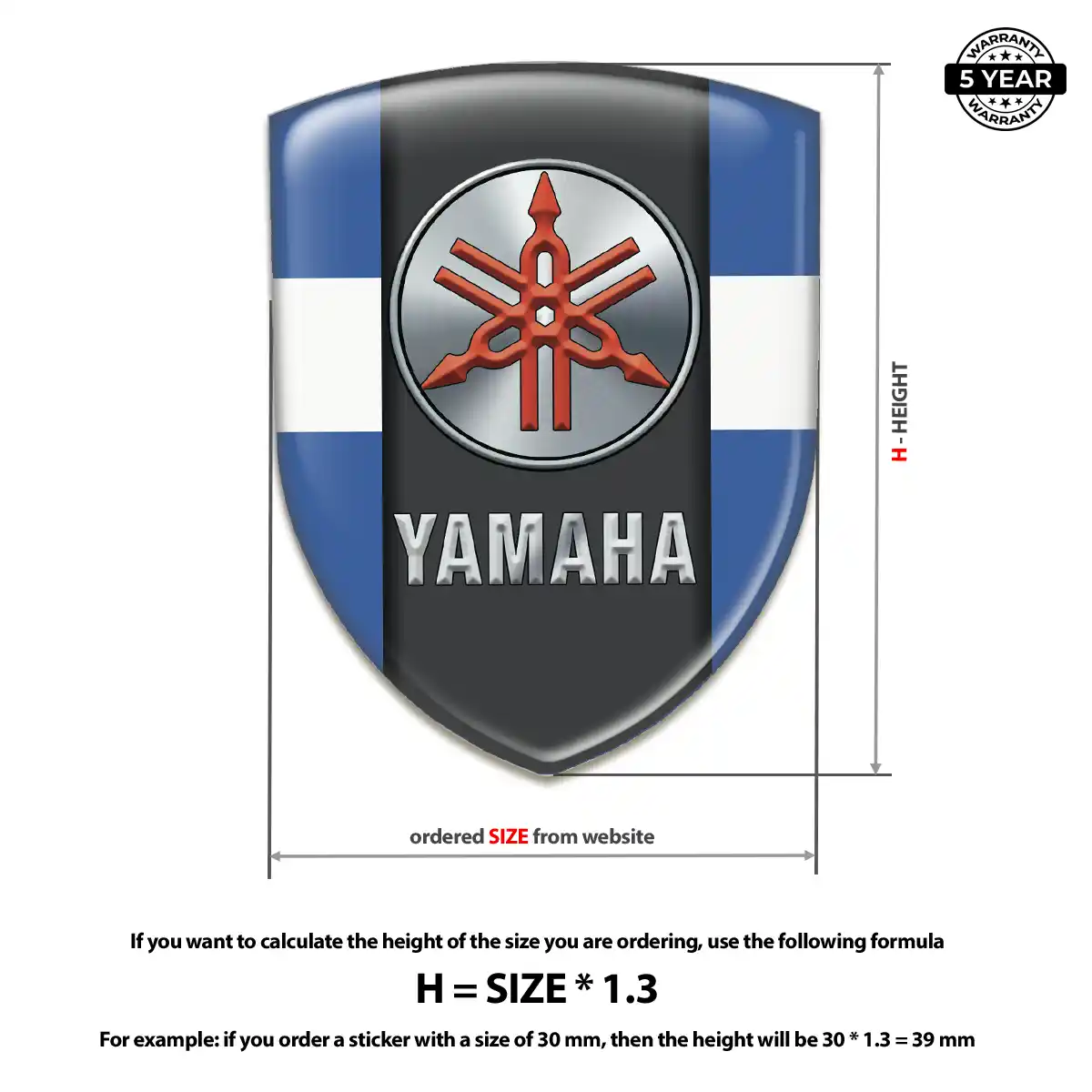 Yamaha Logo Badge Premium Dome