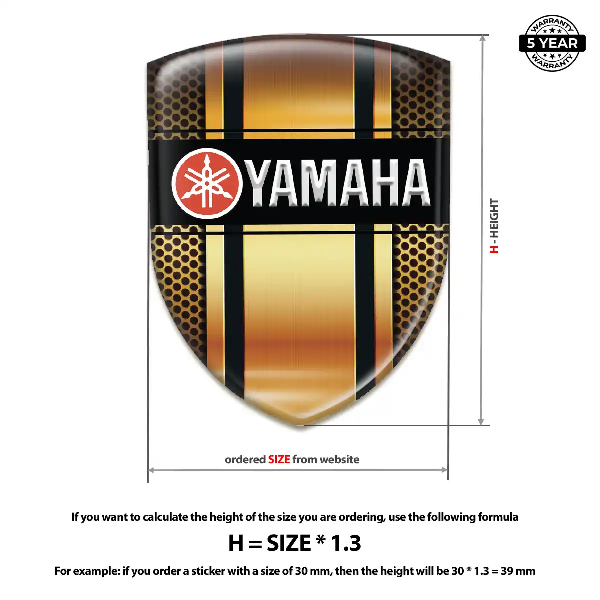 Yamaha Logo Badge Prime Quality