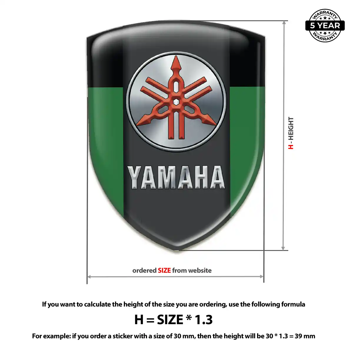 Yamaha Logo Emblem Branded Line