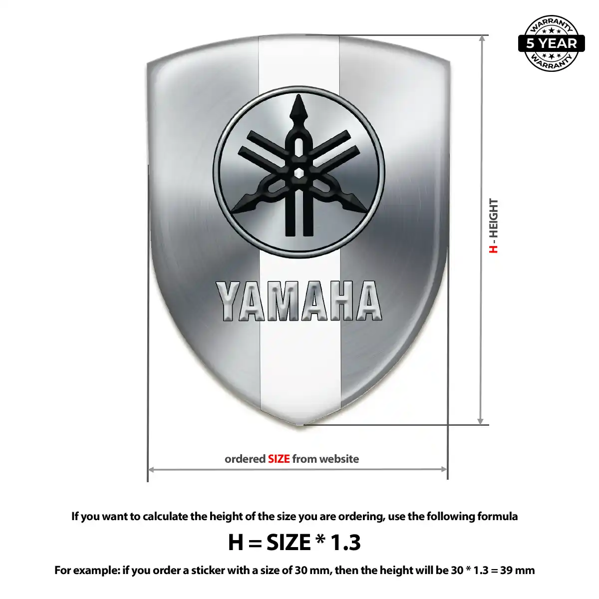 Yamaha Logo Emblem Premium Dome