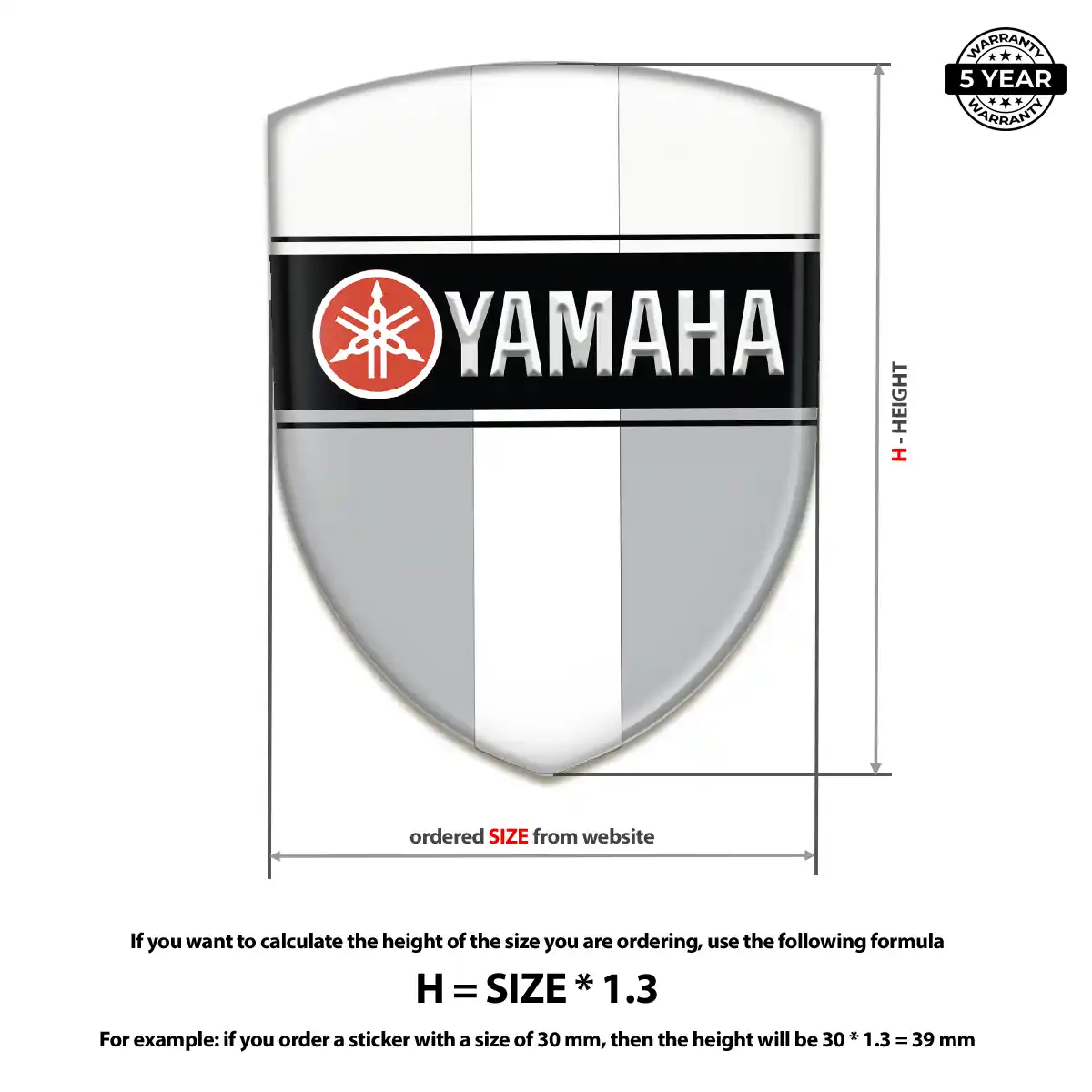 Yamaha Logo Sticker Branded Line