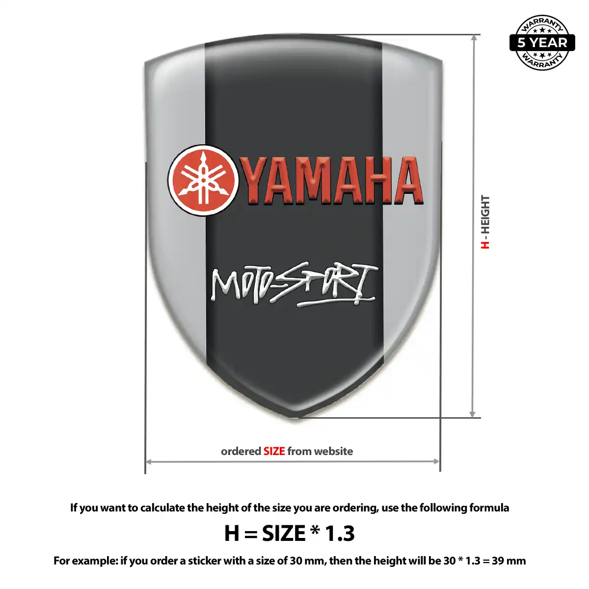 Yamaha Logo Sticker Elite Finish