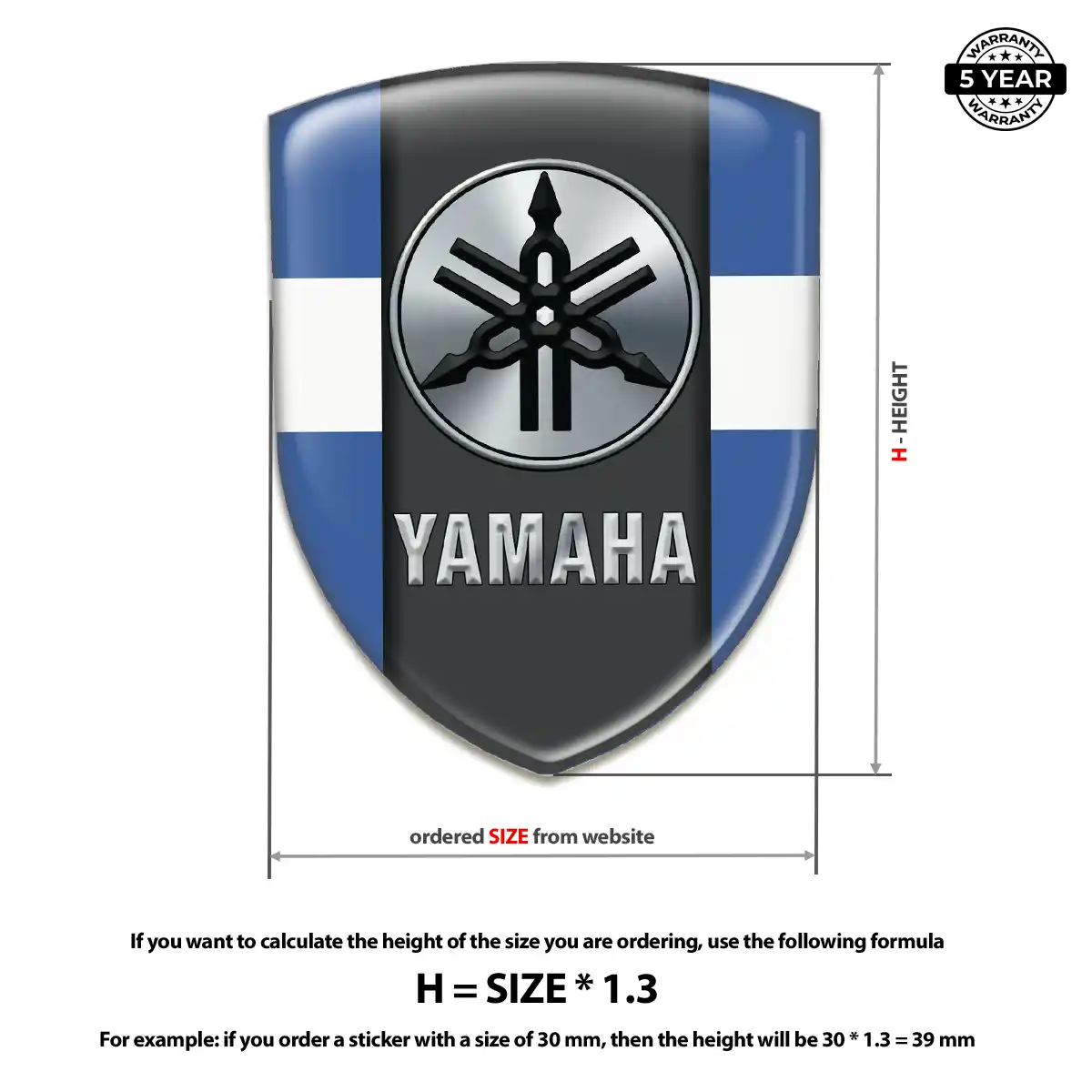 Yamaha Logo Sticker Exterior Luxe